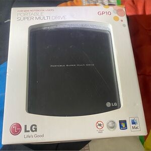 NEW LG GP10 Portable External Super Multi Drive 8X DVD+-RW CD-R PC Mac USB 2.0